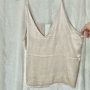 Champaign silk like tank